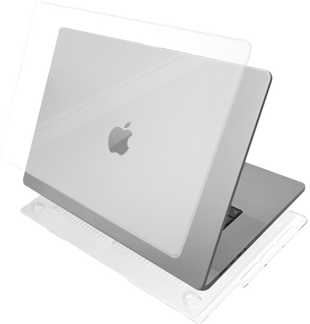 헤이맨 맥북 프로 16 인치 M2 M3 M4 클리어 투명 하드 케이스 파우치