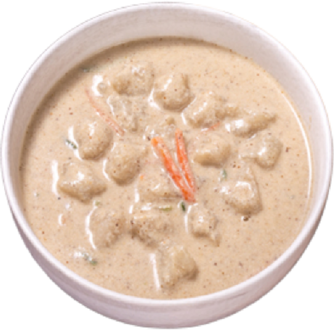 오동리 들깨감자옹심이. 국내산들깨가 듬뿍. 진한 냉동바지락육수 국내산감자옹심이, 1개, 180g