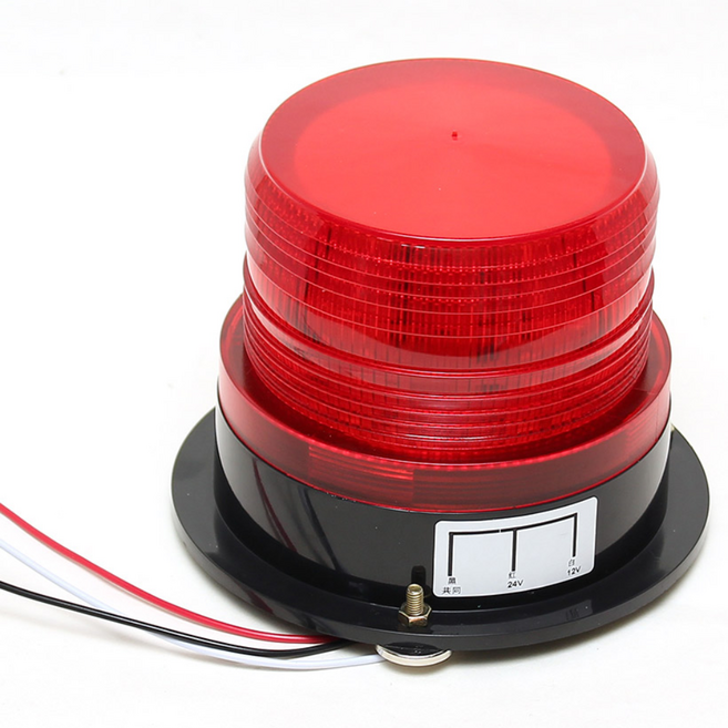 MIREU 경광등 미니 배선 LED 경고등 12V 24V, 1개, 레드