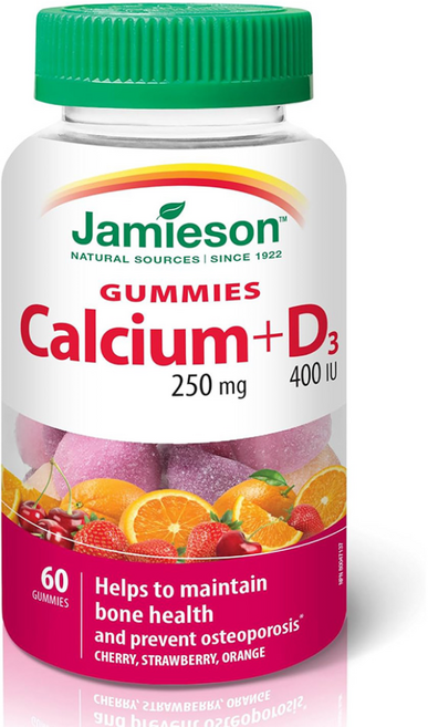 [캐나다 직구] 자미에슨 칼슘+비타민D3 젤리 뼈 건강 강화 젤리형 칼슘 영양제, 110정, 6개
