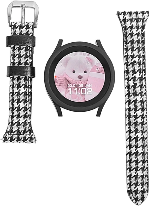 GW_L_F, 20mm, 블랙+화이트 체크 - 쿠팡