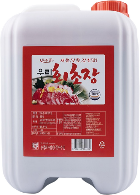 아주존 회초장 13kg 우리승진 초장 대용량 식당용 업소용, 1개