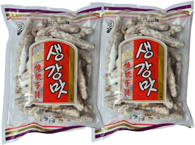 태광제과 생강맛, 135g, 2개