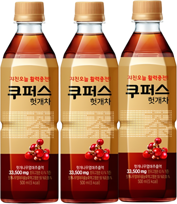 팔도 쿠퍼스 헛개차 숙취해소, 500ml, 20개