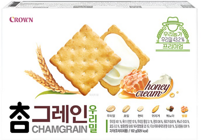 크라운 참그레인 우리밀, 1개, 192g