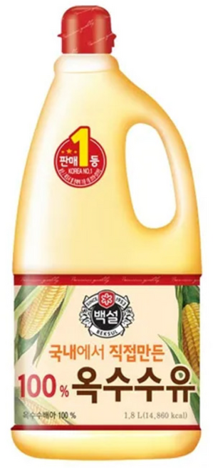 와이제이 대용량식자재 옥수수식용유(백설 1.8L)X10, 1.8L, 10개