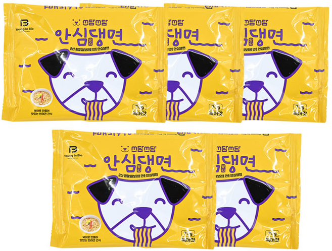 쓰담쓰담 강아지 안심댕면 건조간식, 북어맛, 70g, 5개