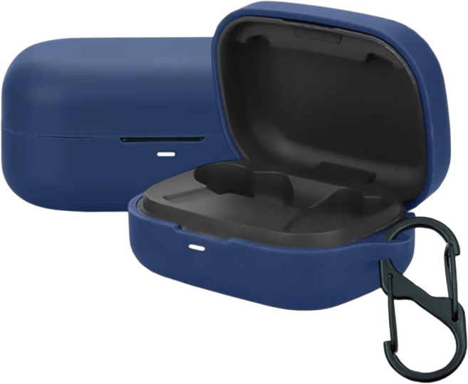 GRAYCO 뱅앤올룹슨 BEOPLAY EX 전용 실리콘 컬러 슬림핏 일체형 케이스 + 키링, NAVY, 1개