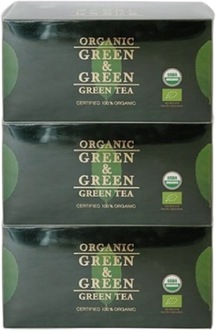 유기농 녹차편 그린앤그린 편녹차 3곽, 90개