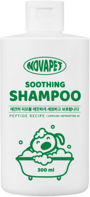 노바펫 저자극 무향 볼륨 개선 수딩 샴푸 300ml, 1개