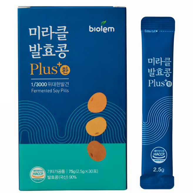 청국장환 특허균주 미라클발효콩환 30포, 75g, 1박스