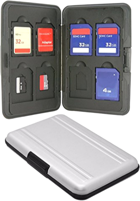 SD 마이크로 메모리 카드 수납 멀티 케이스 보관함, 2.블랙, 1개