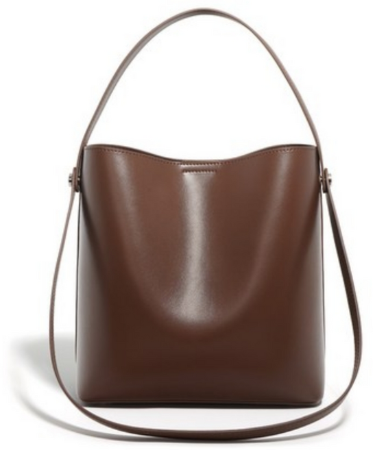 레아르 천연소가죽 여성 토트백 버킷백 원숄더 대용량 출퇴근용 가방