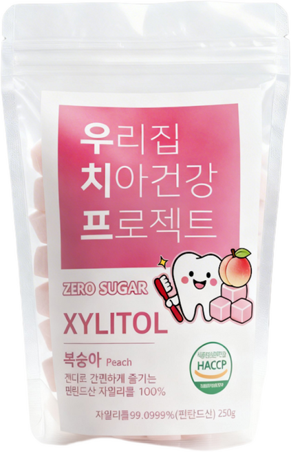 우치프 자일리톨 복숭아, 1개, 250g