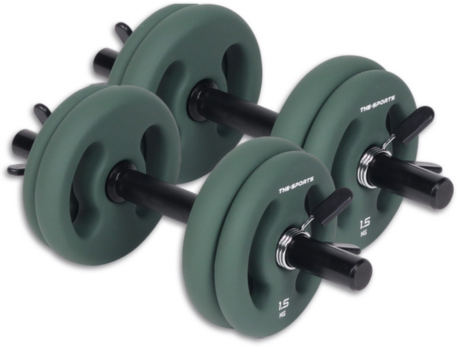 더스포츠 Moss 무게조절 코팅 덤벨 아령 세트 홈트 헬스, 2개, 10kg