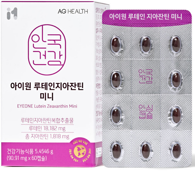안국건강 아이원 루테인지아잔틴 미니, 60정, 1개