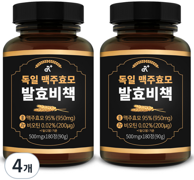 두리농산 독일 맥주효모 발효비책, 180정, 4개