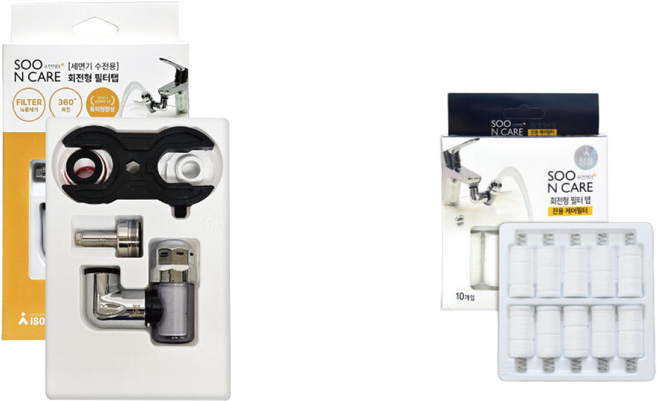 수앤케어 360도 회전 양치수전 필터탭 필터 1년 세트, 단품, 1개