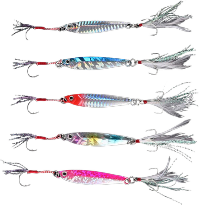 틴셀 메탈지그 크롬메탈지그 루어 5p세트, 15g