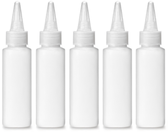 닥터보틀 뾰족캡 말랑한 PE공병 식품용기구 인증용기, 5개, 50ml 반투명