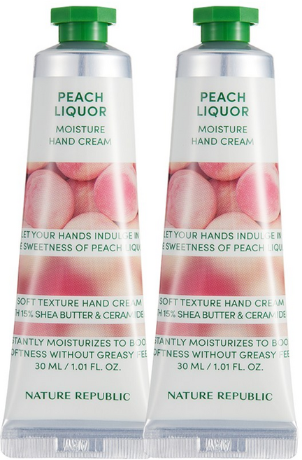 네이처리퍼블릭 [1+1] 핸드 앤 네이처 피치 리퀴어 핸드크림, 2개