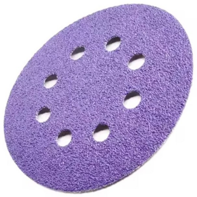 SABER 5인치(125mm) 8홀 세라믹 필름 원형사포 (1Box 100장), 1박스