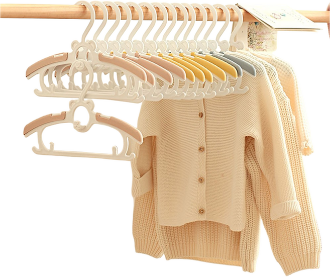 포그망 논슬립 길이조절 아기 유아 어린이 옷걸이, 포그망_핑크, 20개