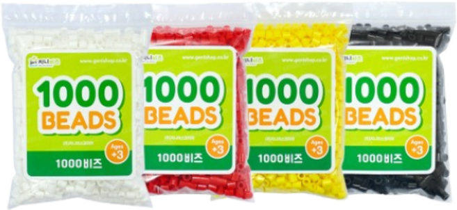 지니비즈 1000비즈 묶음 세트, 1개, 4컬러 세트