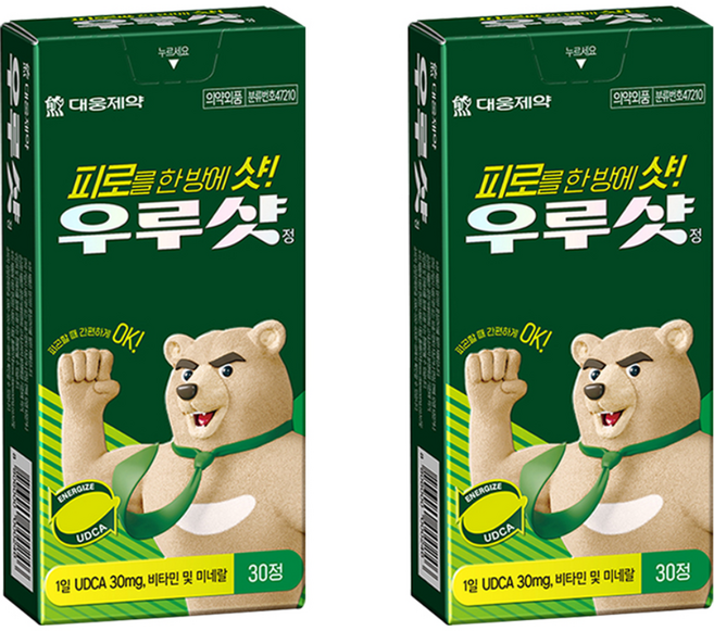 대웅제약 우루샷 정 피로회복제, 30정, 2개