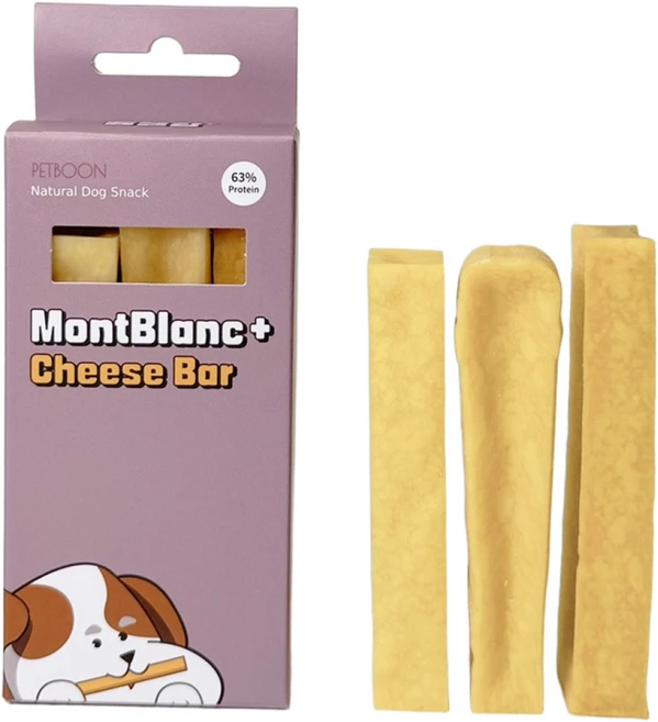 펫분 강아지 야크츄 야크치즈 천연 알러지 프리 간식, 34g, 3개, 몽블랑 플러스 치즈바 - 쿠팡