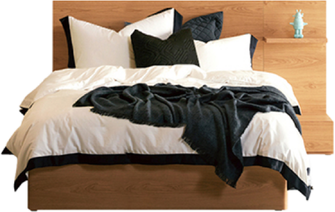 [스마트팩] D2178A. 뷰티레스트 허벌. 슈퍼싱글 침대. 협탁 101, 라이트오크