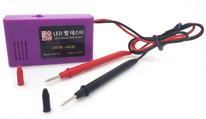 필수전공 벨테스터 LED 배터리 교체 리드봉형, 1개