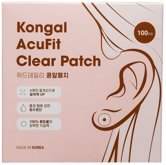 국내생산 투명 귀지압패치 콩알패치 클리어, 콩알패치 클리어 100매입, 1개