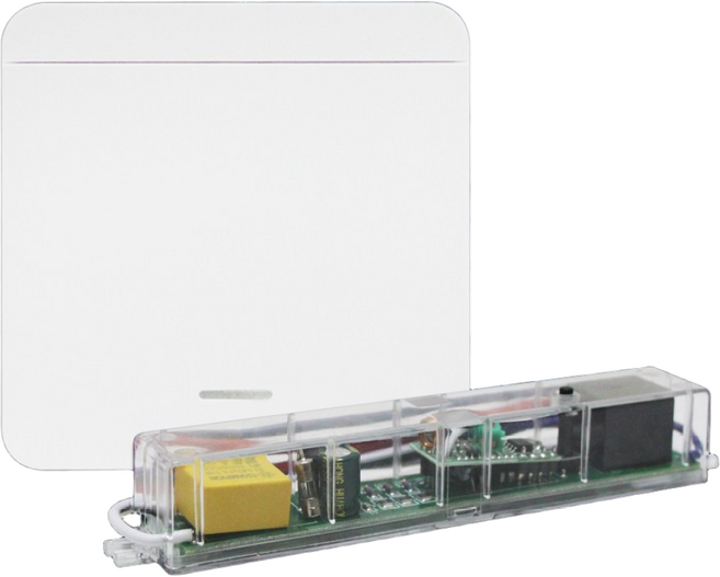 무선 스위치 1구 세트 수신기 방등 등기구 조명 제어 수신기 벽스위치 전기스위치 일괄소등 주방 침실 거실 안방 화장실 베란다 실내 무선스위치 스마트 무선제어 매장전등 매장스위치, 01. JS 스마트 무선 스위치 1구 세트, 1개