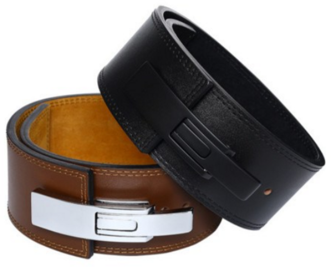 에바다 헬스벨트 파워리프팅 가죽레버 허리부상방지, 브라운, M