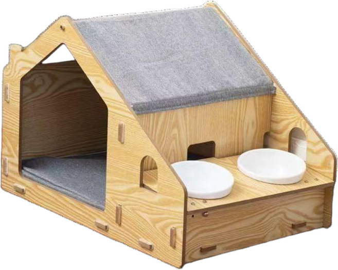 나미펫 강아지집 고양이집 반려동물 하우스 애완동물 다용도 하우스, 1세트, 원목색