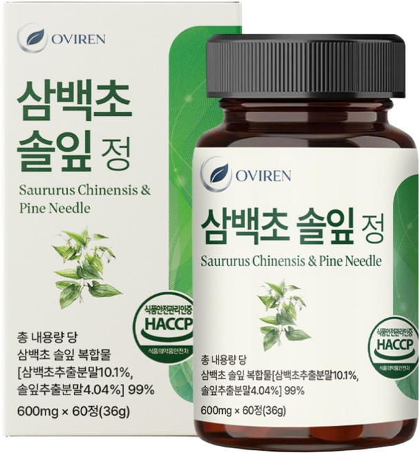 오비렌 삼백초 솔잎 추출물 99%, 1개, 60정