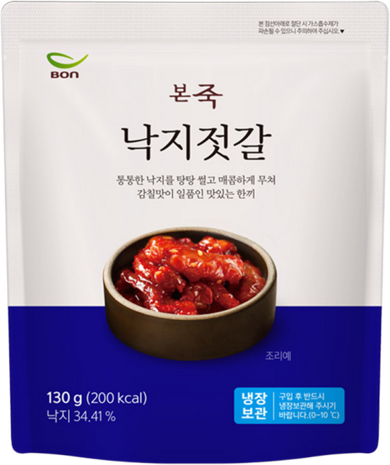 [본죽] 낙지젓갈 130g 1팩 반찬, 1개
