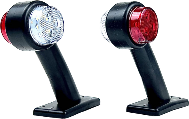 제이스 LED 토끼등 백색 적색 규격색상 12-24V 겸용/운전석 조수석 좌우 1셋트, 12-24V겸용, LED토끼등 좌우 1셋트, 1개