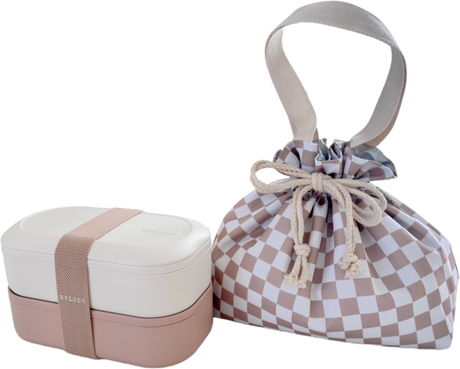 다소다 밤부 도시락통 미니세트, 1세트, 브라운 미니세트