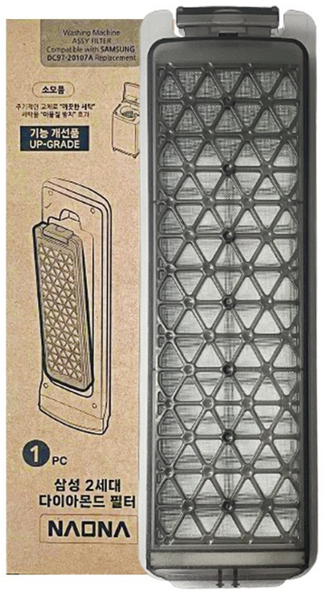 [기능개선] 삼성 세탁기거름망 2세대 다이아몬드필터 먼지 통돌이 액티브워시, 혼합색상, 1개