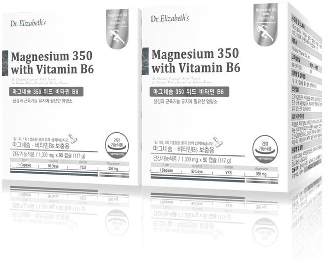 닥터엘리자베스 마그네슘 350 위드 비타민B6 90p, 2개, 90정