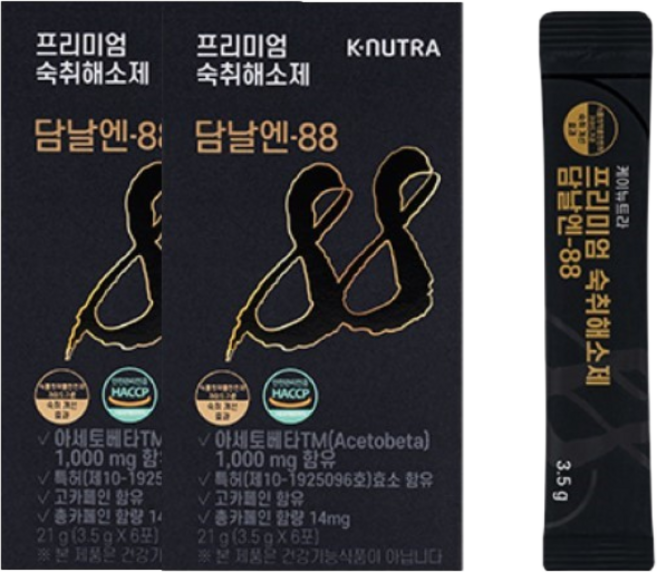 담날엔-88 프리미엄 숙취해소제 케이뉴트라 (3.5g X 6포), 2개