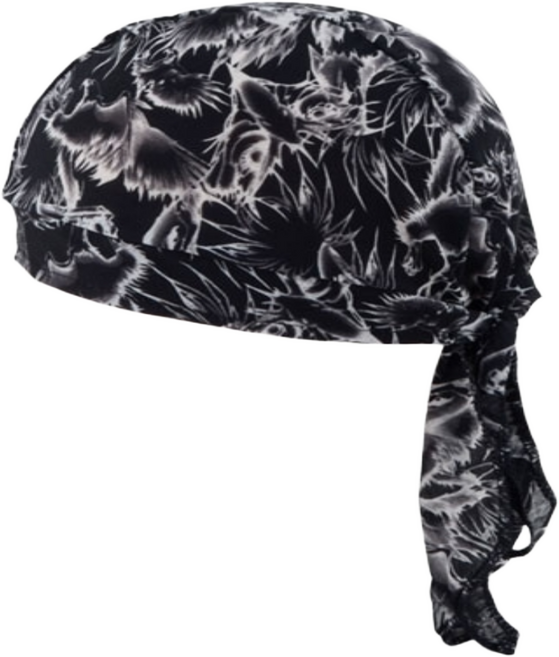 하루픽] 대한민국 국내산 제조 생산 프리미엄 기능성 스포츠 냉감 쿨전사두건 이너모자 속모자 반다나, 블랙이글