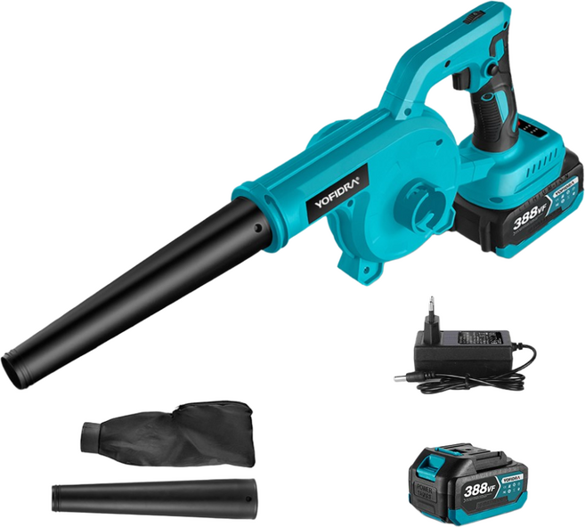 [국내배송]YOFIDRA 무선 송풍기 충전식 낙엽 청소기 21V KC인증, 1세트