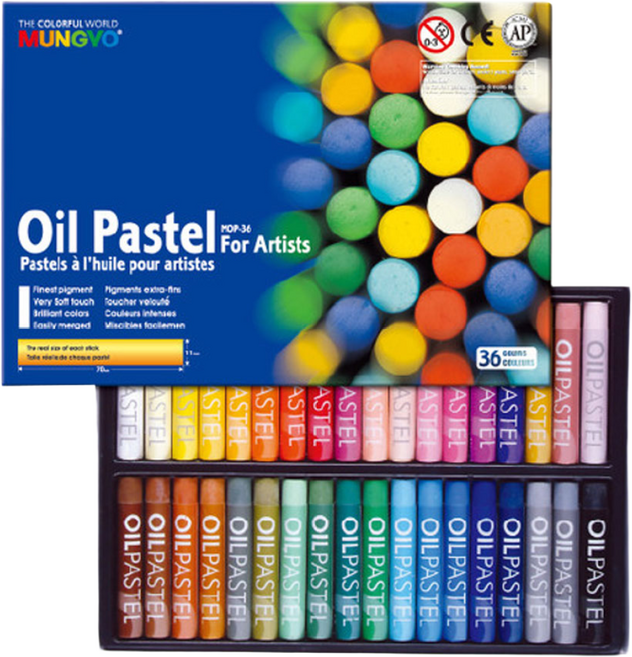 문교 오일파스텔 36색 세트 MOP36 미술 화방 전문가용