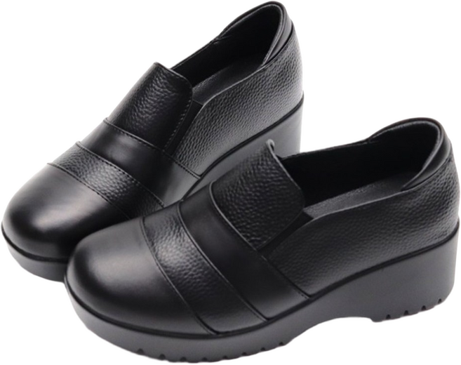 쌈지(정품) 천연소가죽단화 컴포트화 효도화 워킹화 스니커즈 5센치굽