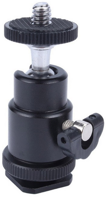 Zoom-AI 3포지션 멀티 헤드 브라켓 카메라 액션캠 조명 마이크 삼각대 거치대, 볼헤드핫슈, 1개