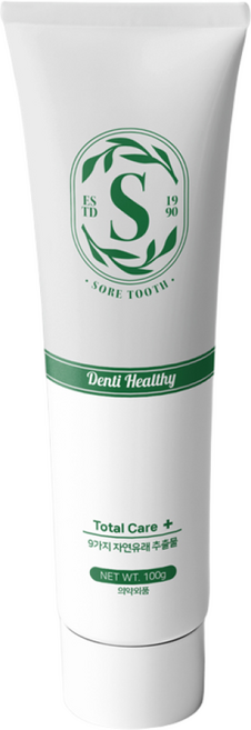 덴티헬시 트리젠 시린이 잇몸 토탈케어 리페어 치약 치주질환 구취 치석, 1개, 100g
