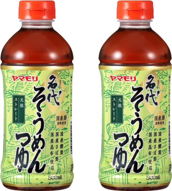 야마모리 나다이 일본 저염 50년 전통 쯔유 라이트, 2개, 500ml